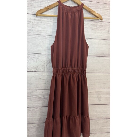 Aritzia Wilfred Effet Mini Dress Size XS BROWN - Picture 3 of 12